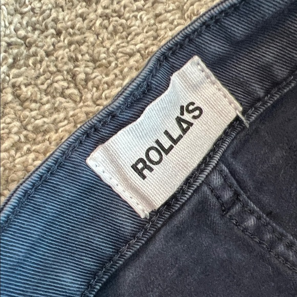 Rolla’s High Rise Wide Leg Jeans Size 27 Dark Wash Navy Straight Leg Aussie 9 - Picture 6 of 13